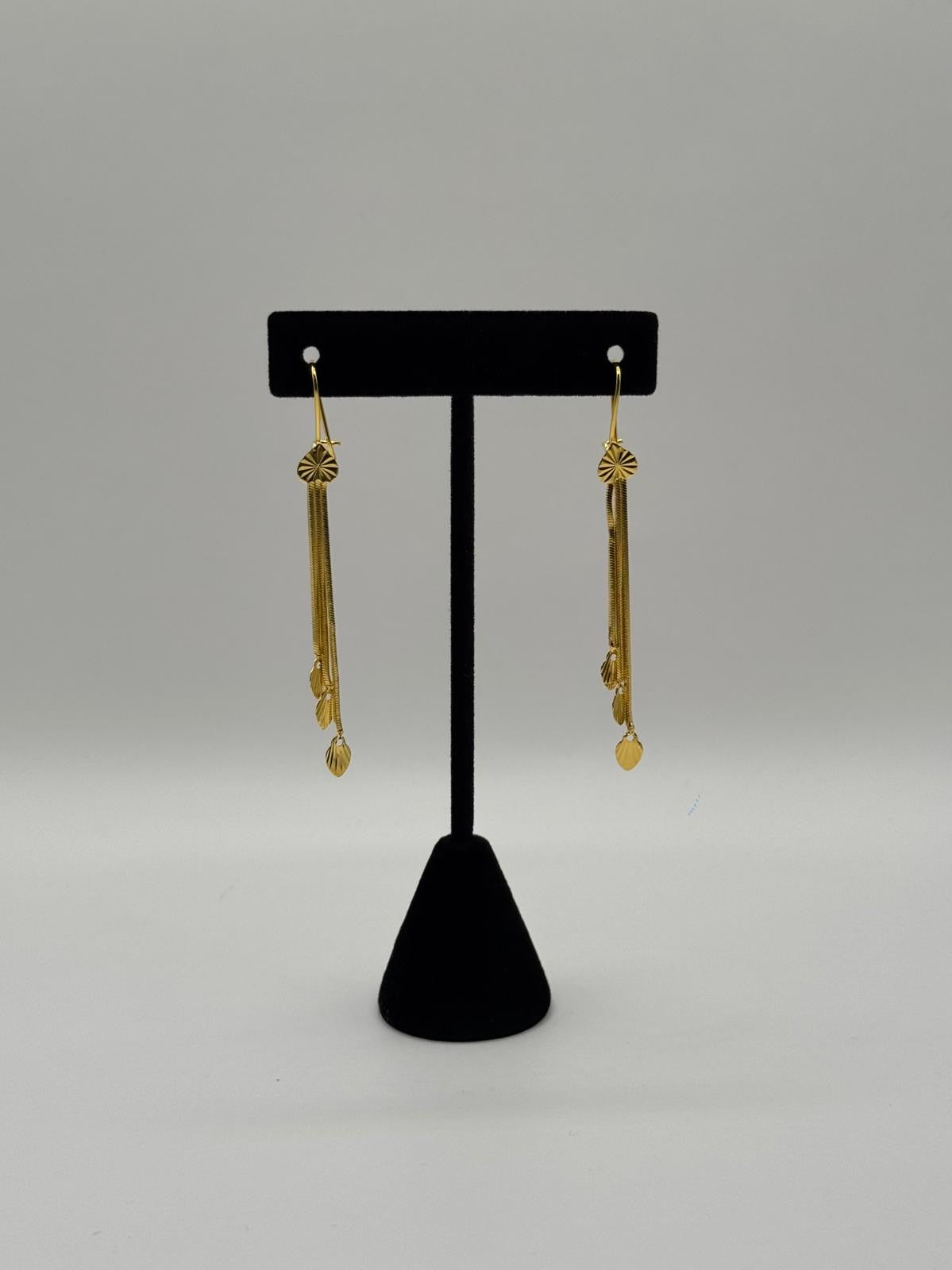 Triple Leaf Drop Earrings