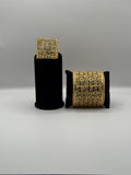 Traditional Grandeur Gold-Plated Bangle Set with Ring