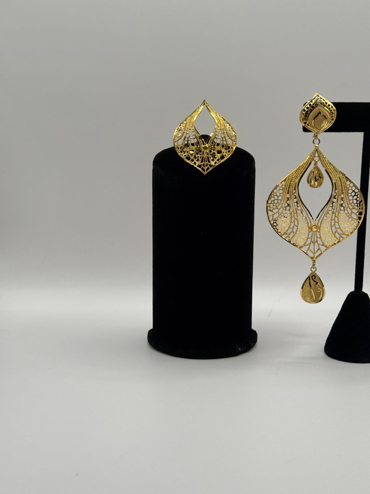 Oval Grace Dangle Earrings & Matching Ring