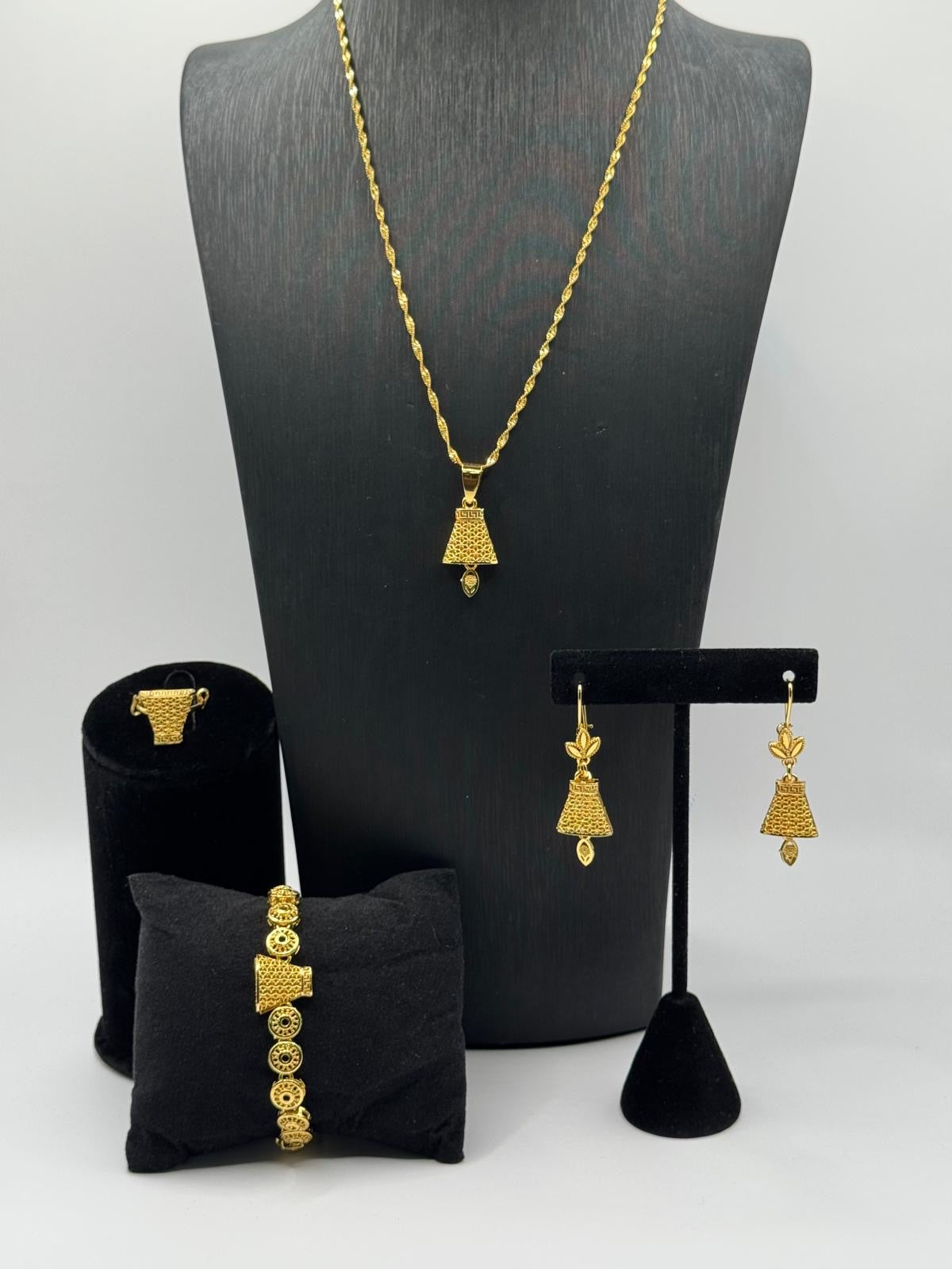 Sahara Bell Gold Necklace Set