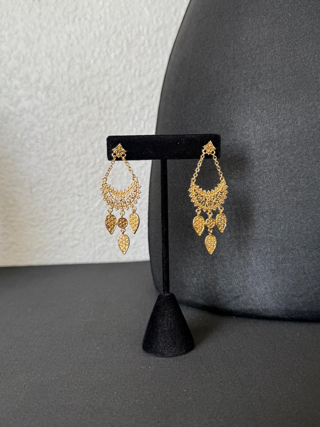 Layered double chain coin necklace