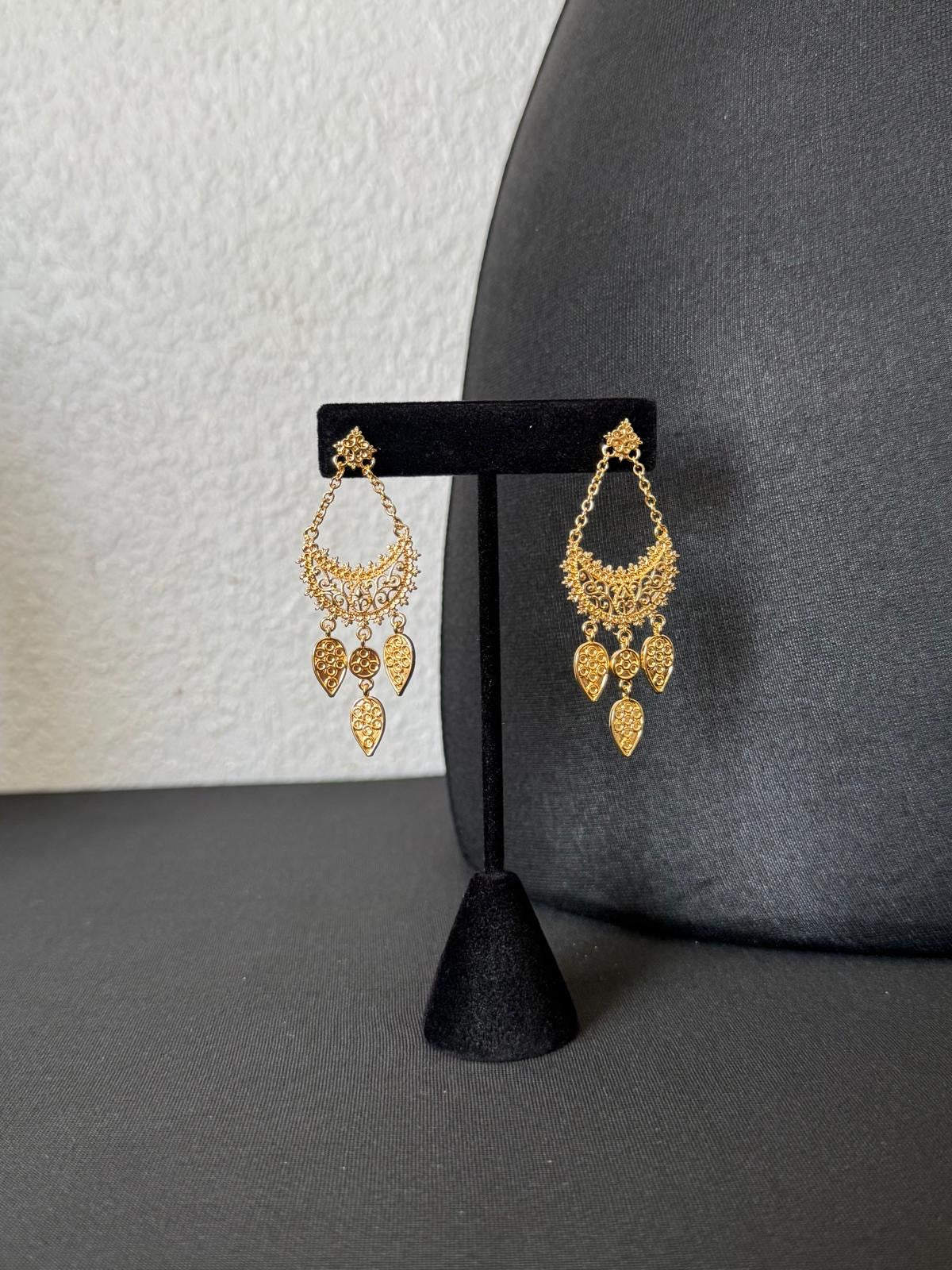Layered double chain coin necklace