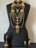 Double Choker Long Line Bridal Necklace Set