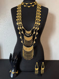 Golden Lotus Cascade Bridal Set