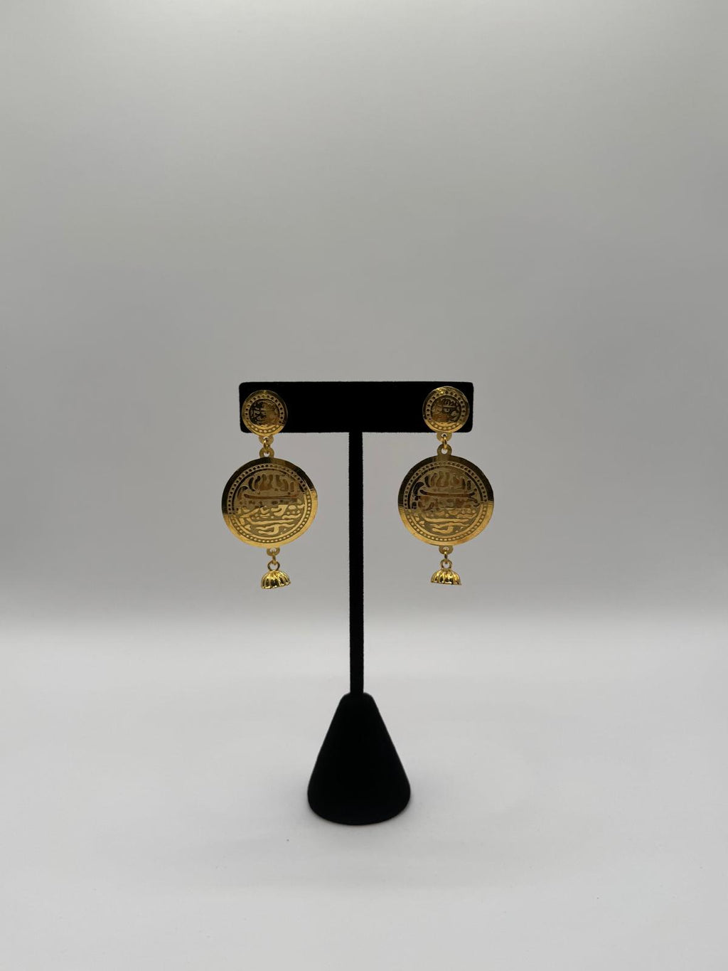 Heritage Script Coin Earrings