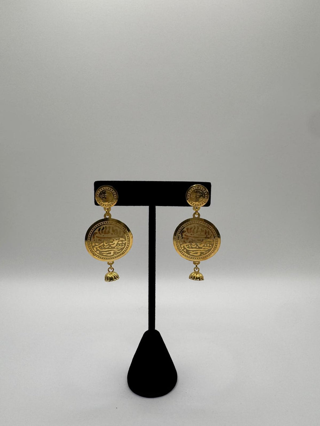 Heritage Script Coin Earrings