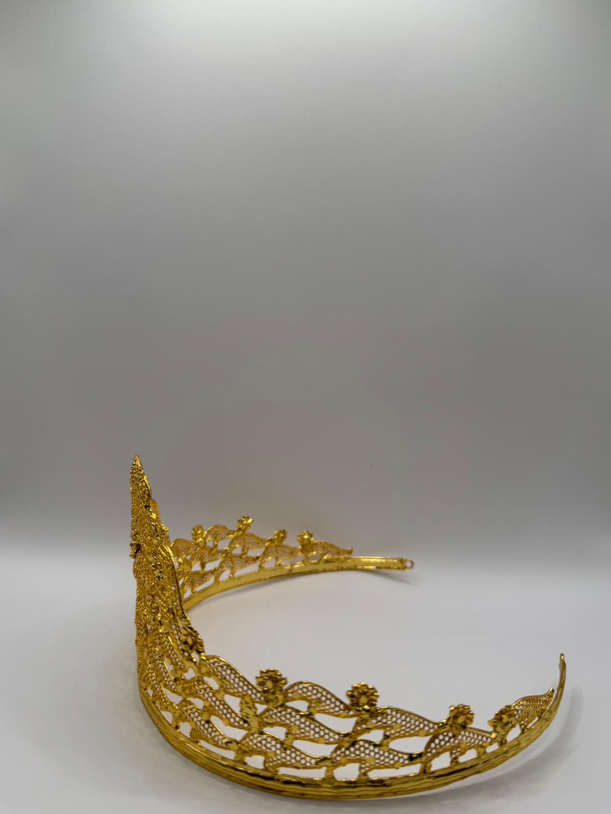 Golden Blossom Filigree Tiara