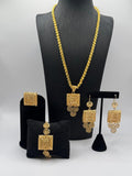 Golden Edge Dangle Square Set