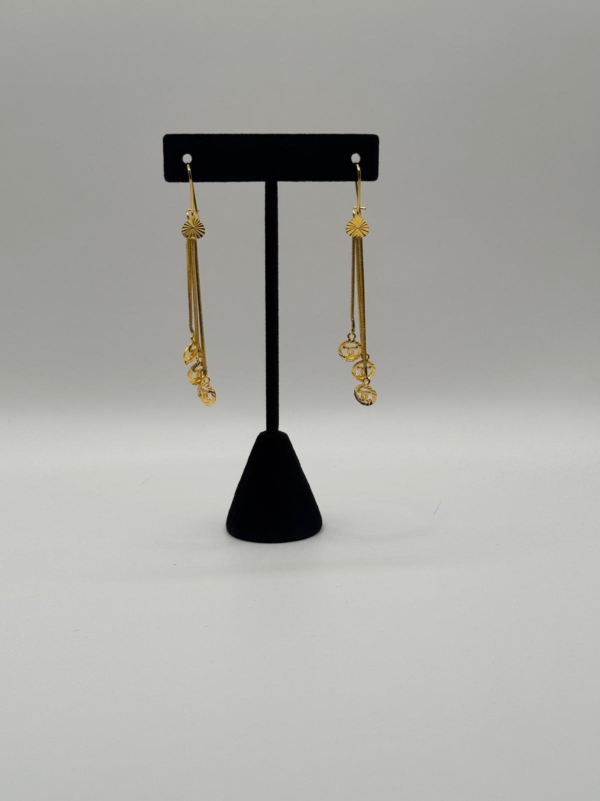 Golden Cascade Drop Earrings