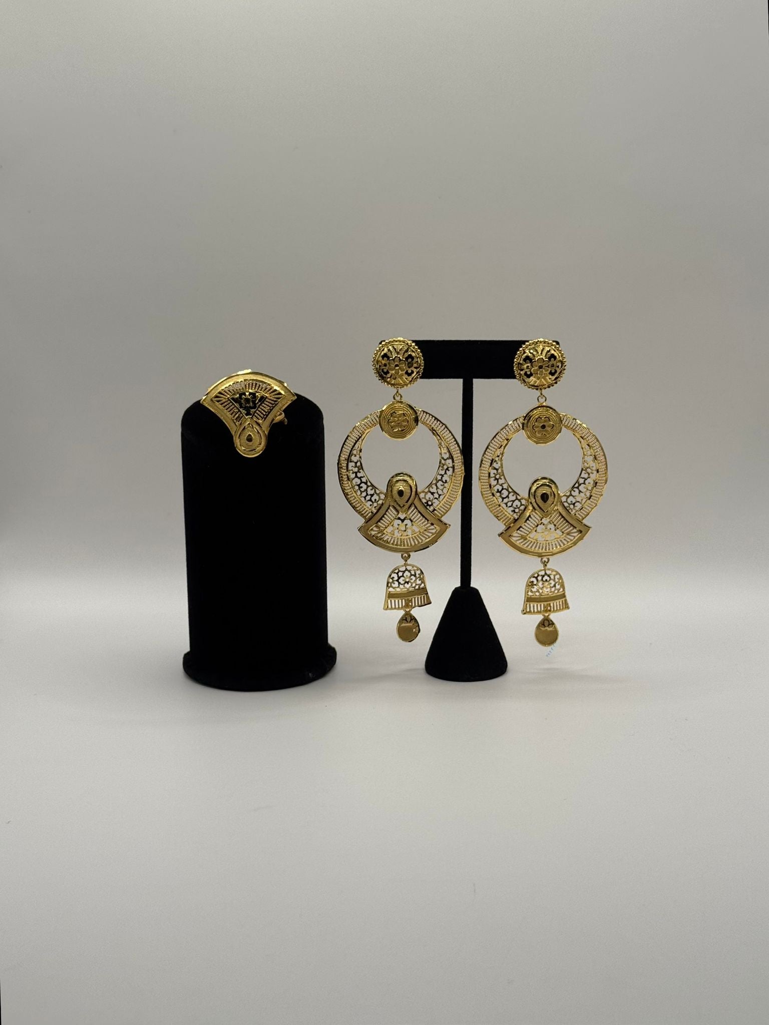 Regal Halo Dangle Earrings