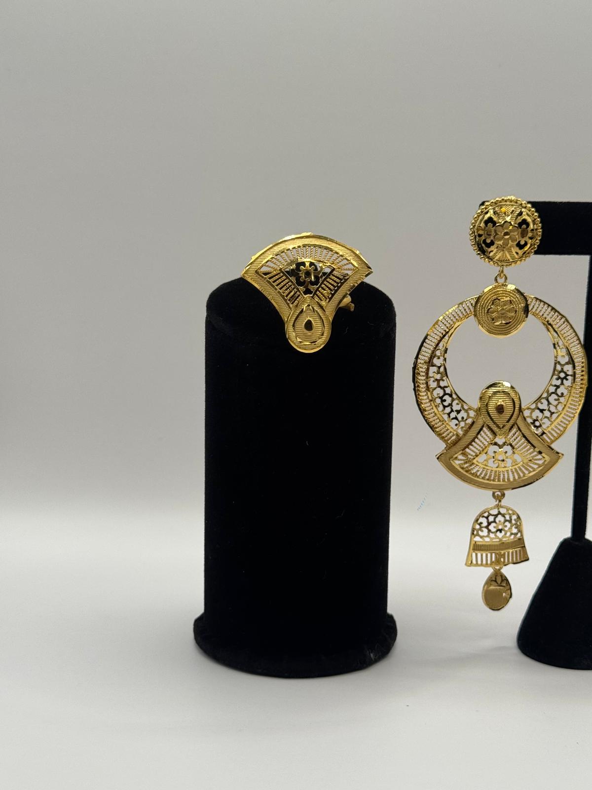 Regal Halo Dangle Earrings