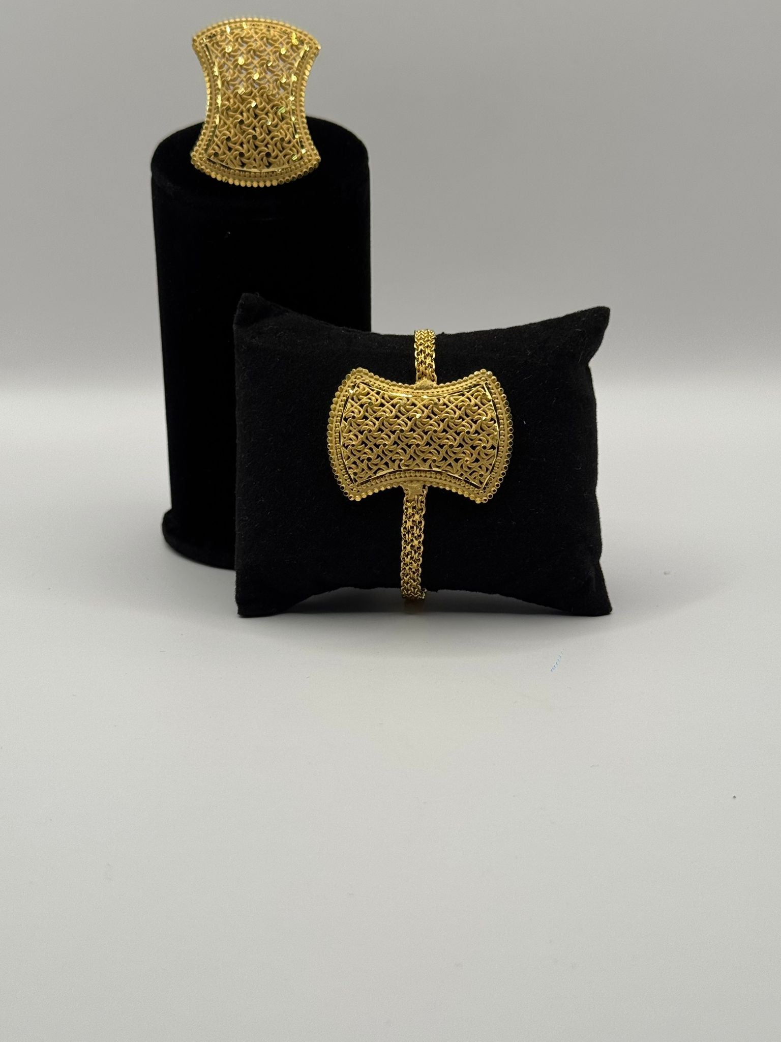 Golden Mosaic Bracelet & Ring Set