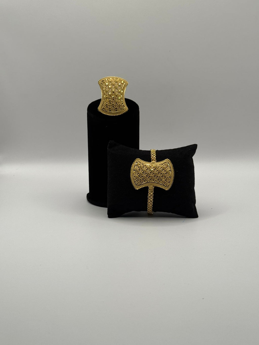Golden Mosaic Bracelet & Ring Set