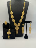 Golden Leaf Cascade Jewelry Set
