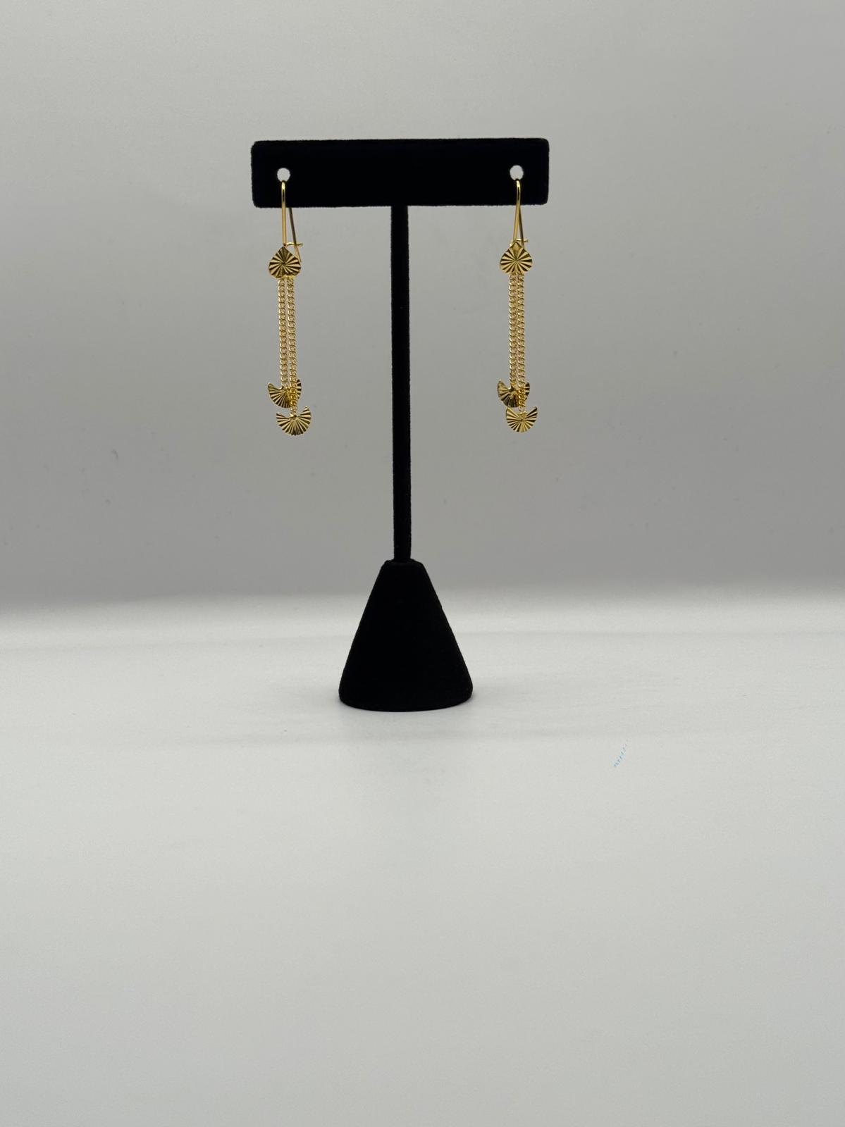 Golden Cascade Drop Earrings