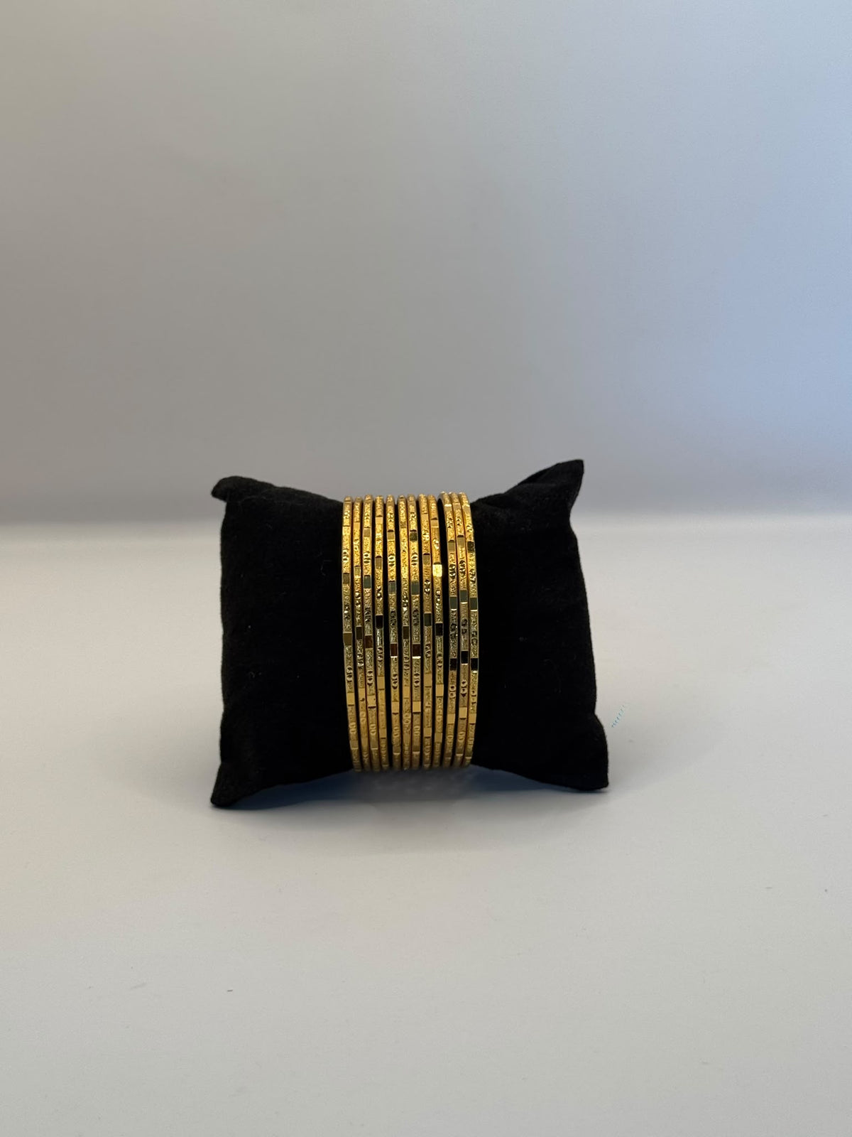 Classic Gold Textured Bangle Set